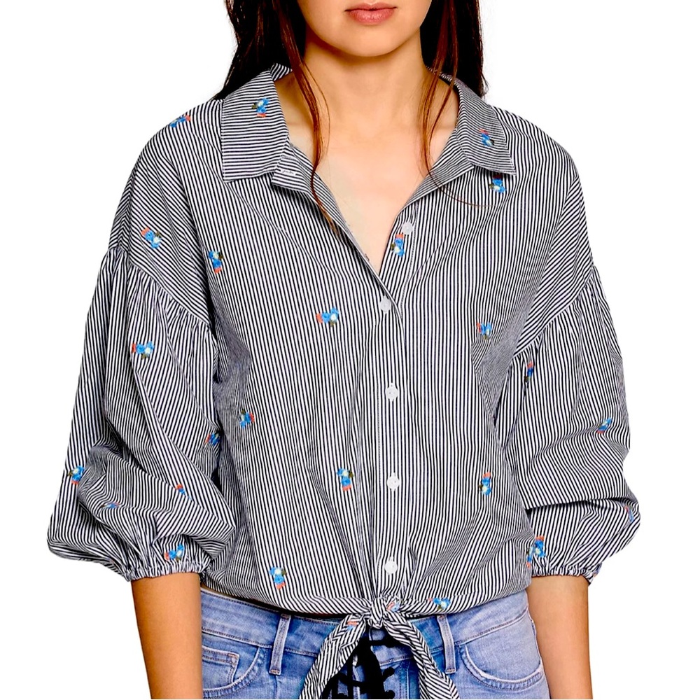 Sanctuary floral tie top size small